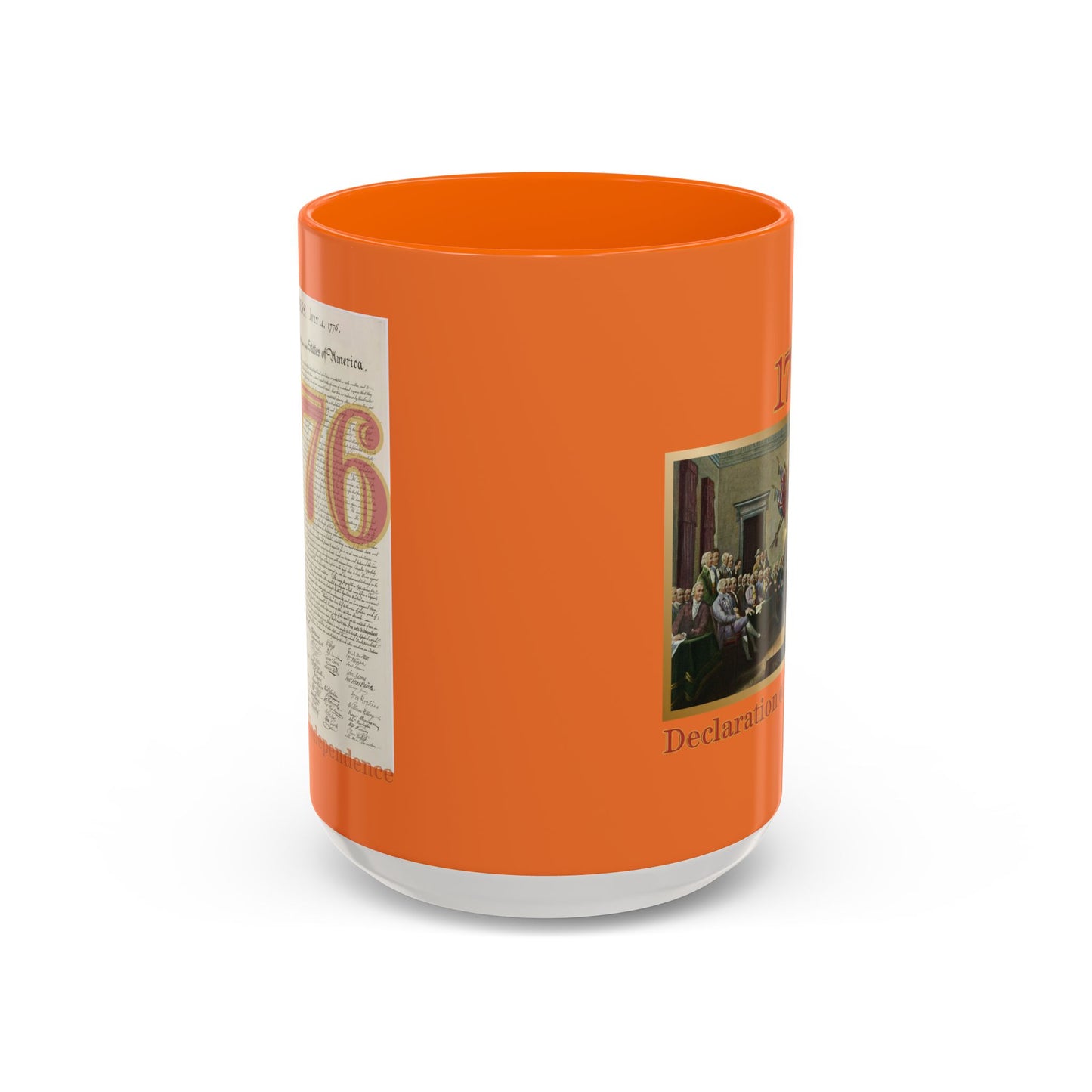 Declaration of Independence Orange Accent Mug by theGreenDragonTavern.shop
