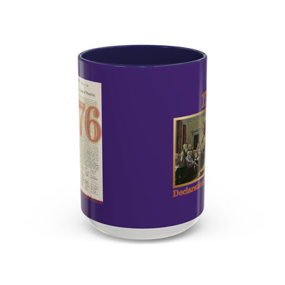 Declaration of Independence Dark Purple Accent Mug by theGreenDragonTavern.shop
