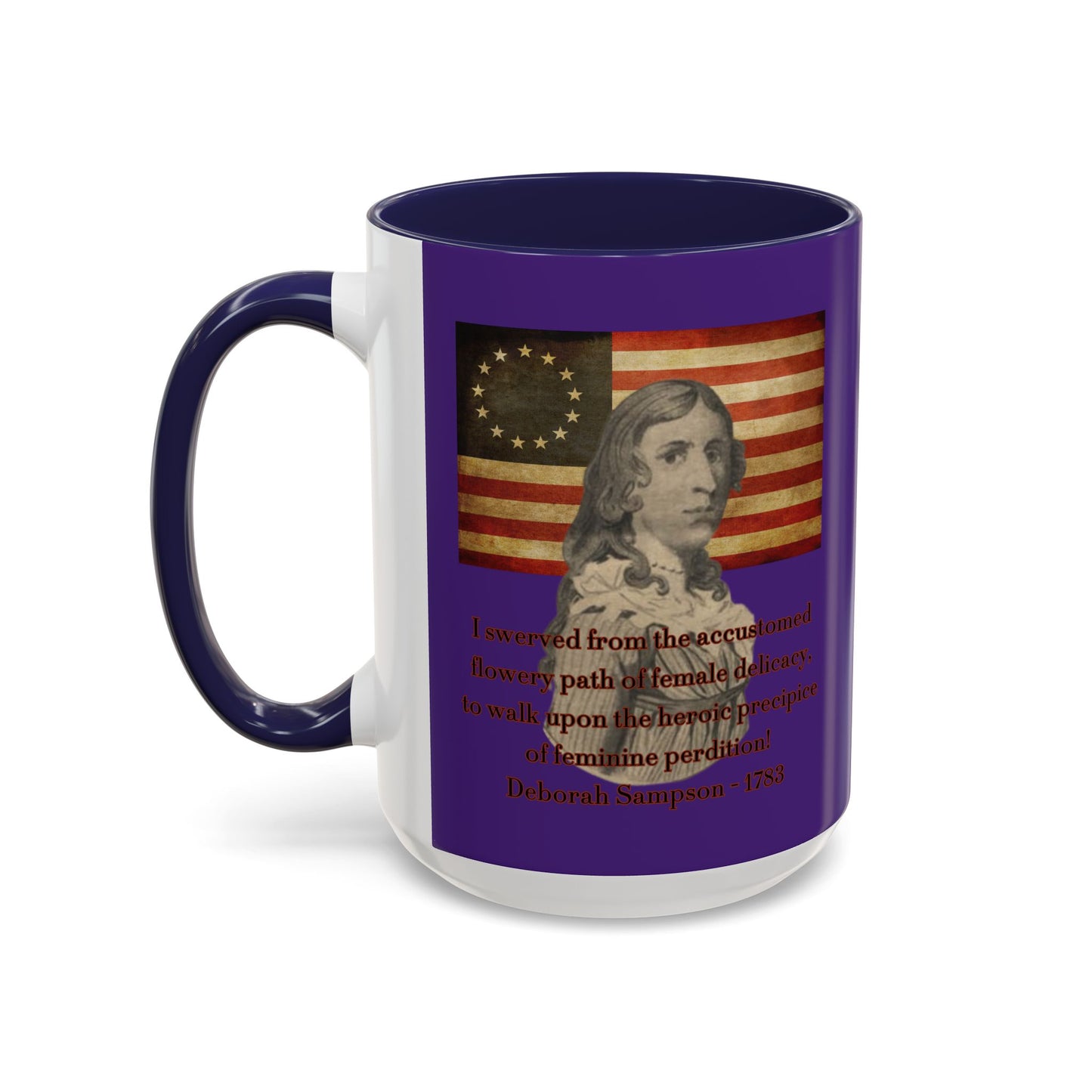 Deborah Sampson, America's Mulan Dark Purple Accent Mug by theGreenDragonTavern.shop
