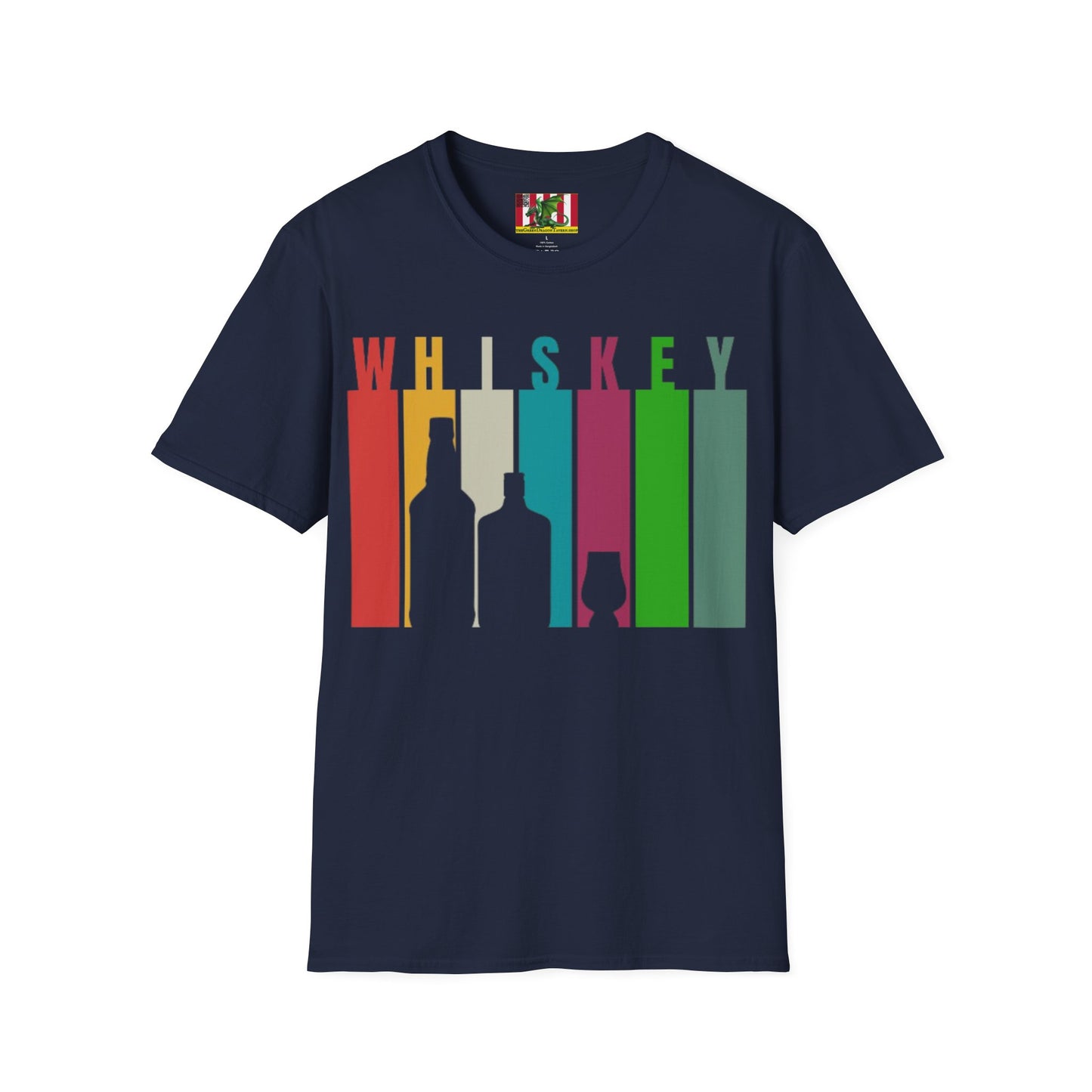Whiskey spelled with an 'e' Dark colors Unisex T-Shirt by theGreenDragonTavern.shop