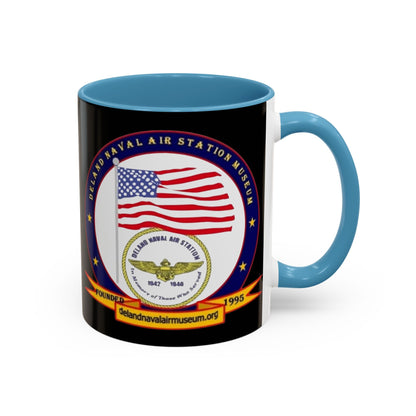 DeLand Naval Air Station Museum Black Accent Mug by theGreenDragonTavern.shop