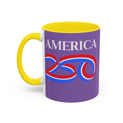 America 250 Light Purple Accent Mug by theGreenDragonTavern.shop
