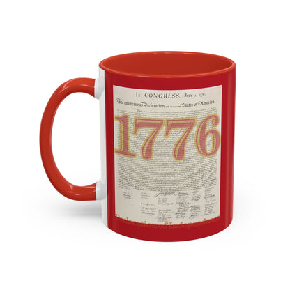 Declaration of Independence Red Accent Mug by theGreenDragonTavern.shop