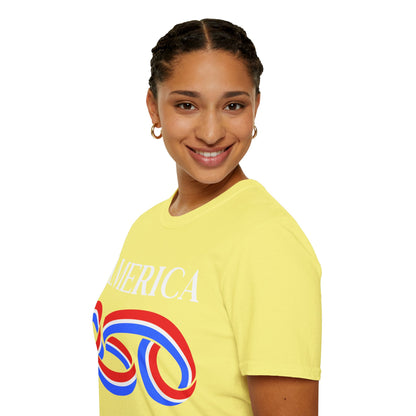 America 250 White font, Light colors, Unisex T-Shirt by theGreenDragonTavern.shop