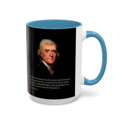 We hold these truths to be self-evident Black Accent Mug by theGreenDragonTavern.shop