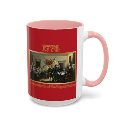 Declaration of Independence Red Accent Mug by theGreenDragonTavern.shop