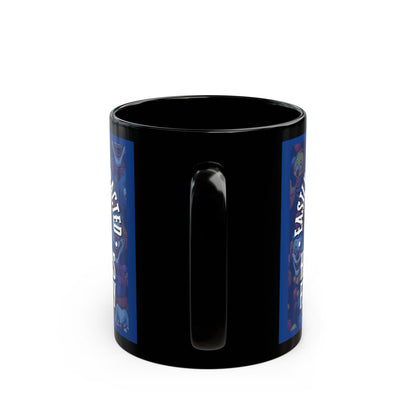 Easily Distracted by Heinous Fuckery Little Jinx Dark Blue Mug by theGreenDragonTavern.shop