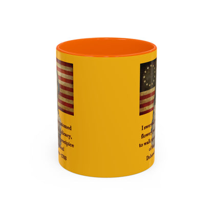 Deborah Sampson, America's Mulan Yellow Accent Mug by theGreenDragonTavern.shop