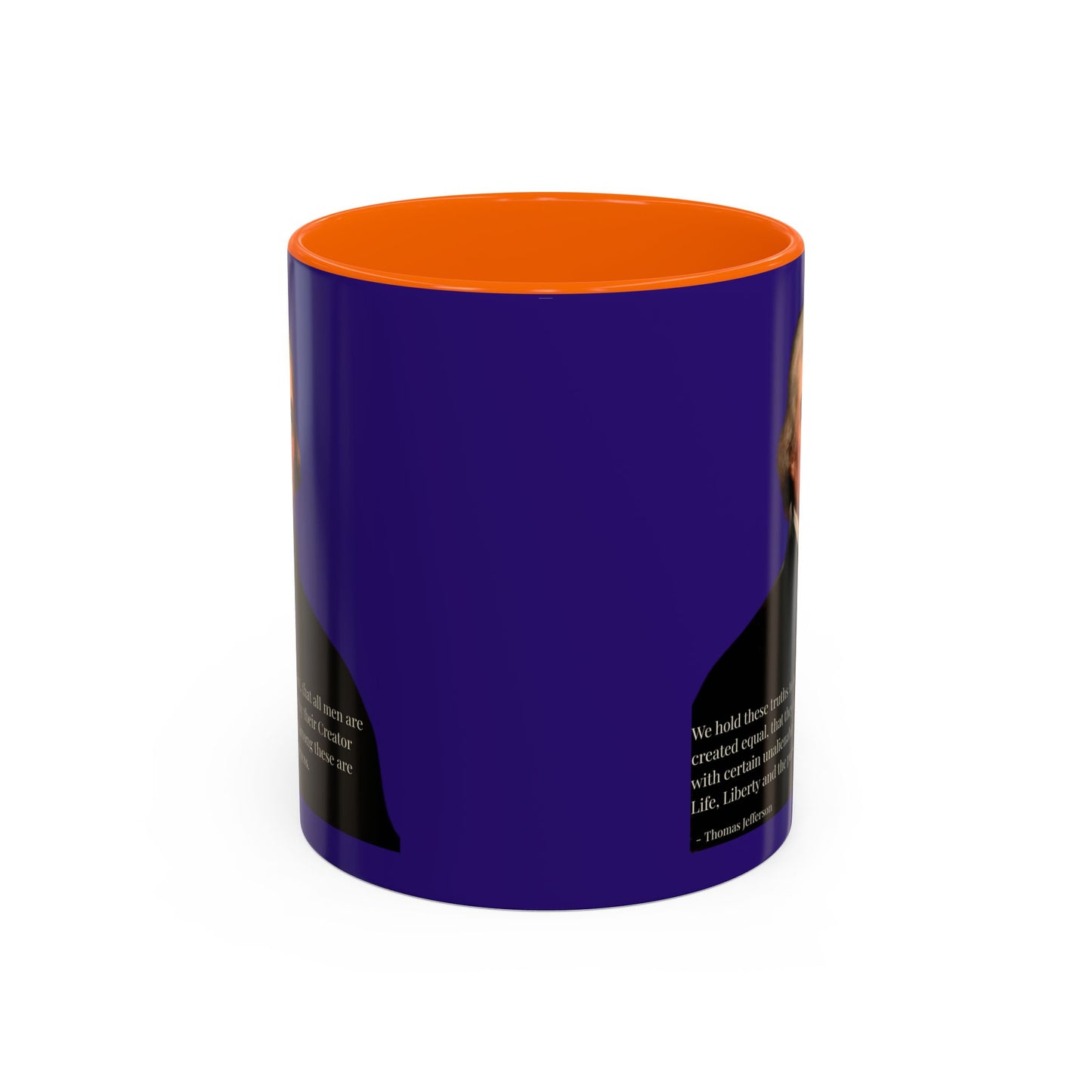 We hold these truths to be self-evident Dark Purple Accent Mug by theGreenDragonTavern.shop