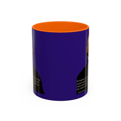 We hold these truths to be self-evident Dark Purple Accent Mug by theGreenDragonTavern.shop