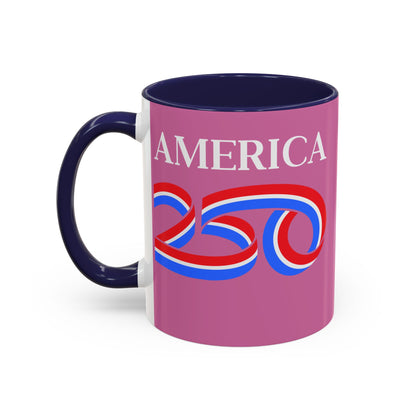 America 250 Pink Accent Mug by theGreenDragonTavern.shop