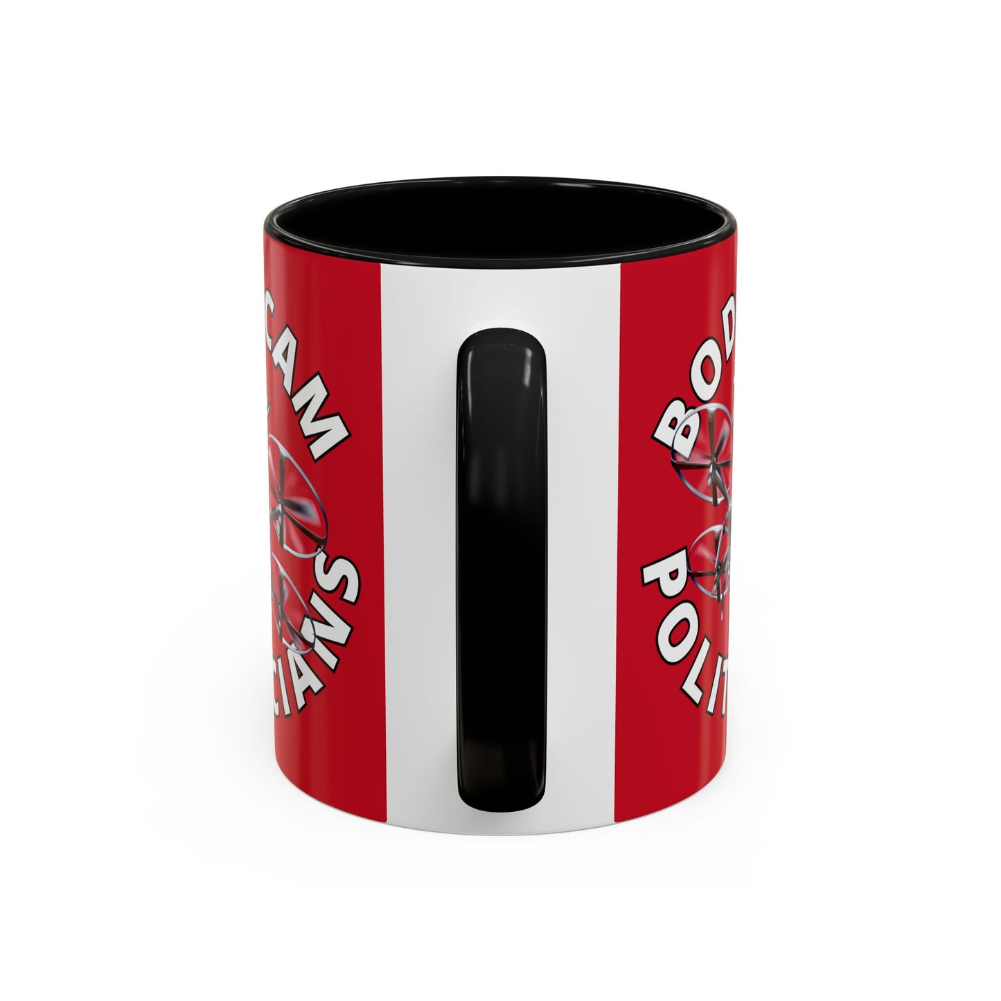 Bodycam the Politicians Drone Red Accent Mug by theGreenDragonTavern.shop