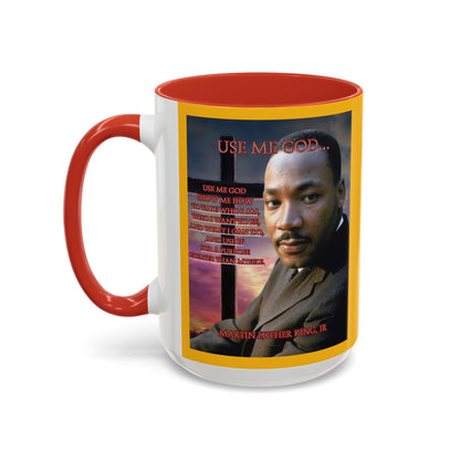 Use Me God, MLK Jr Yellow Accent Mug by theGreenDragonTavern.shop