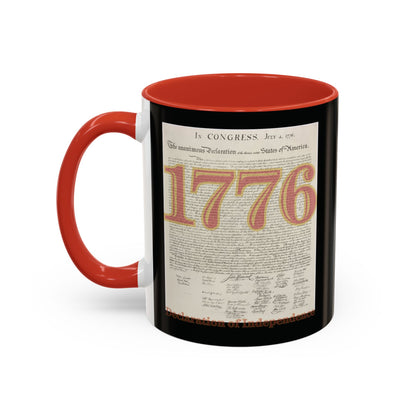 Declaration of Independence Black Accent Mug by theGreenDragonTavern.shop