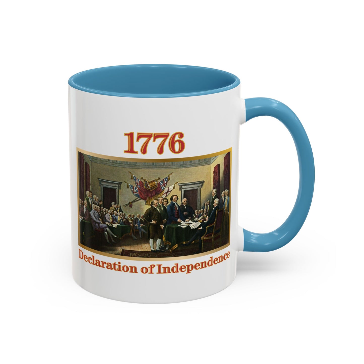Declaration of Independence White Accent Mug by theGreenDragonTavern.shop