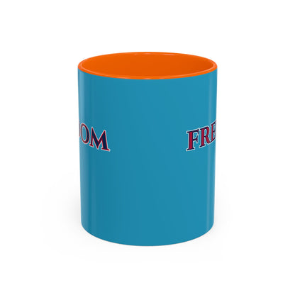 Freedom, Turquoise Accent Mug by theGreenDragonTavern.shop