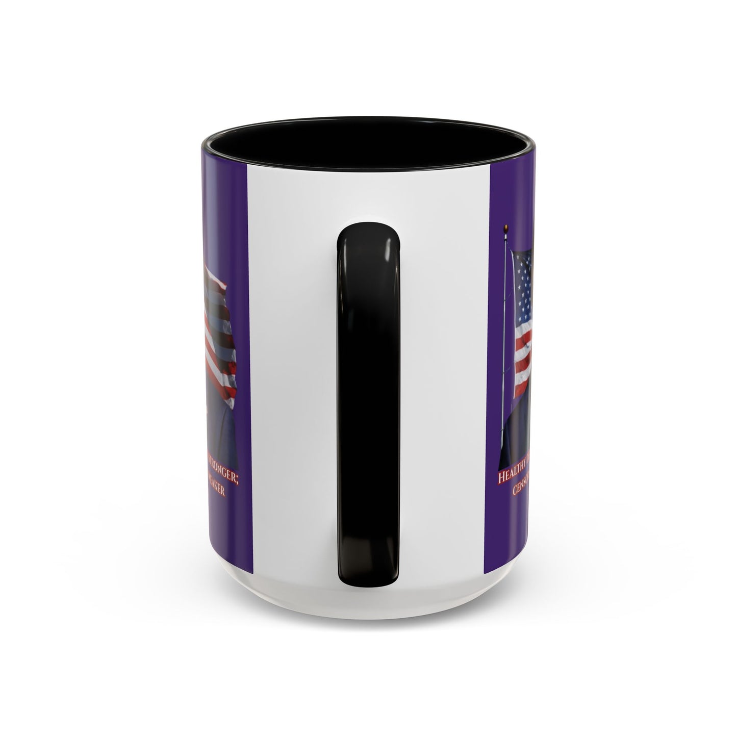 Charlie Kirk, Healthy Debate Purple Accent Mug by theGreenDragonTavern.shop