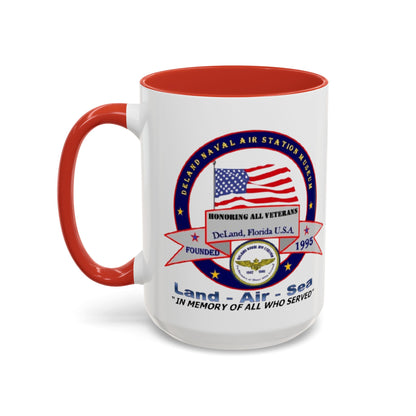 DNASM 2-sided, Founding & Student Art White Accent Mug by theGreenDragonTavern.shop