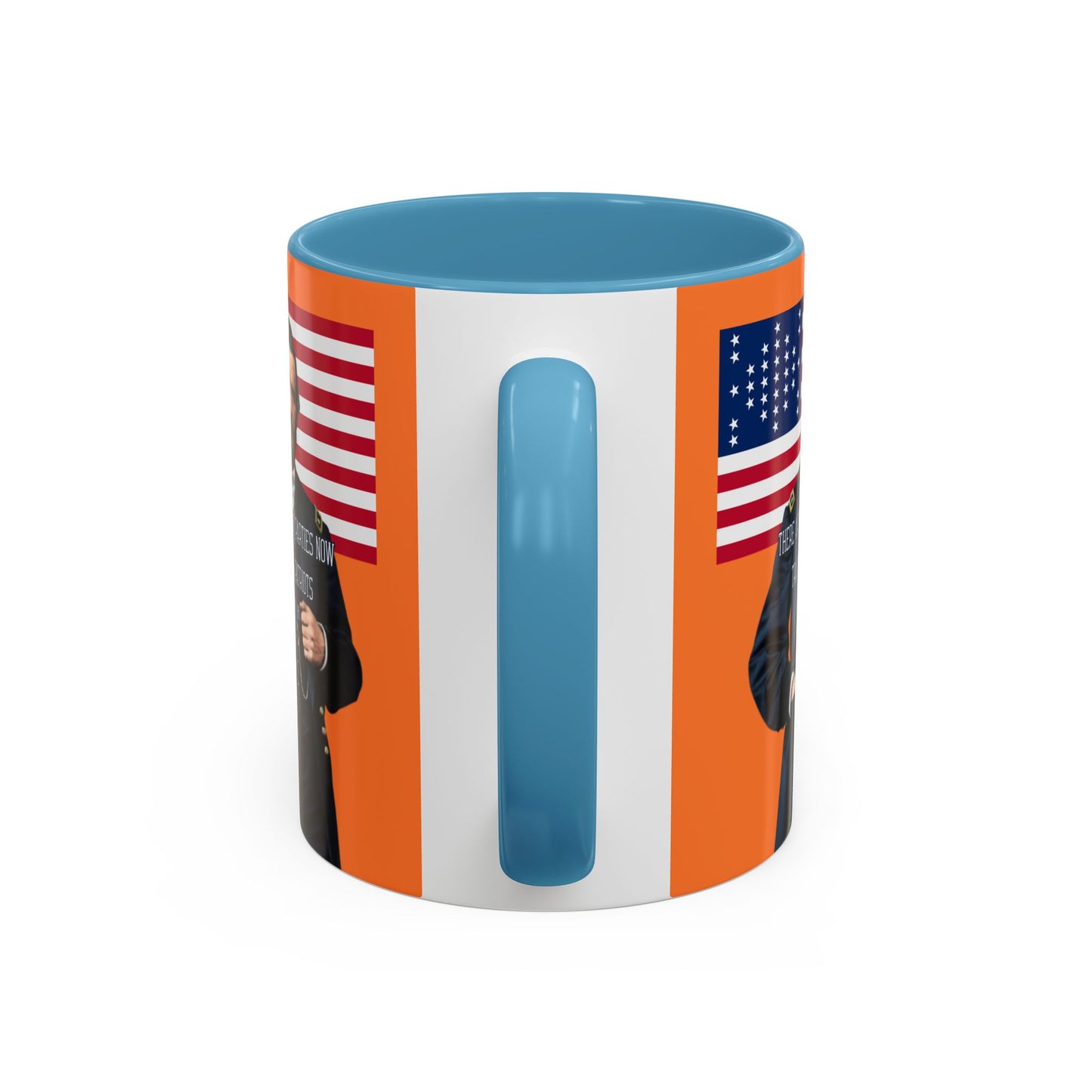 "Traitors and Patriots" Ulysses Grant Orange Accent Mug by theGreenDragonTavern.shop