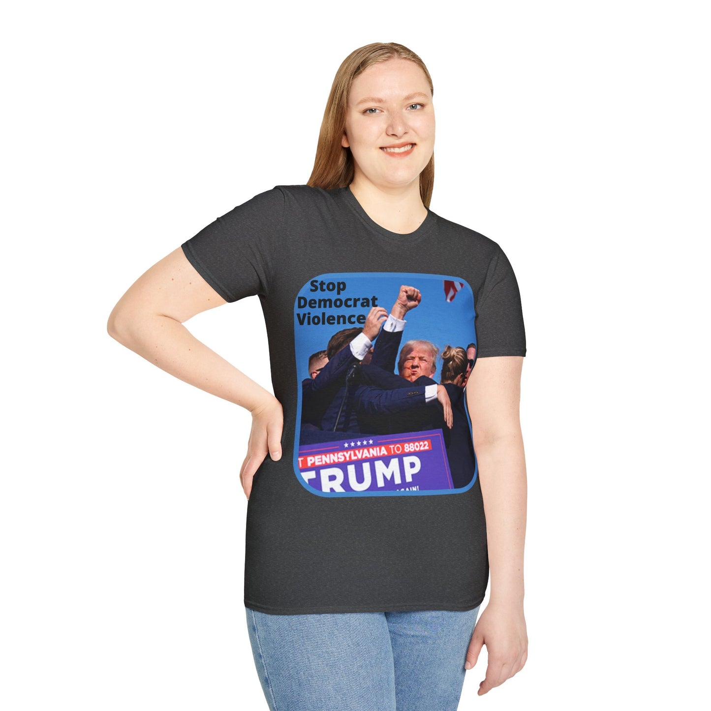 Stop Democrat Violence Dark colors Unisex T-Shirt by theGreenDragonTavern.shop