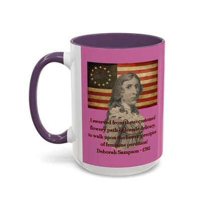 Deborah Sampson, America's Mulan Pink Accent Mug by theGreenDragonTavern.shop