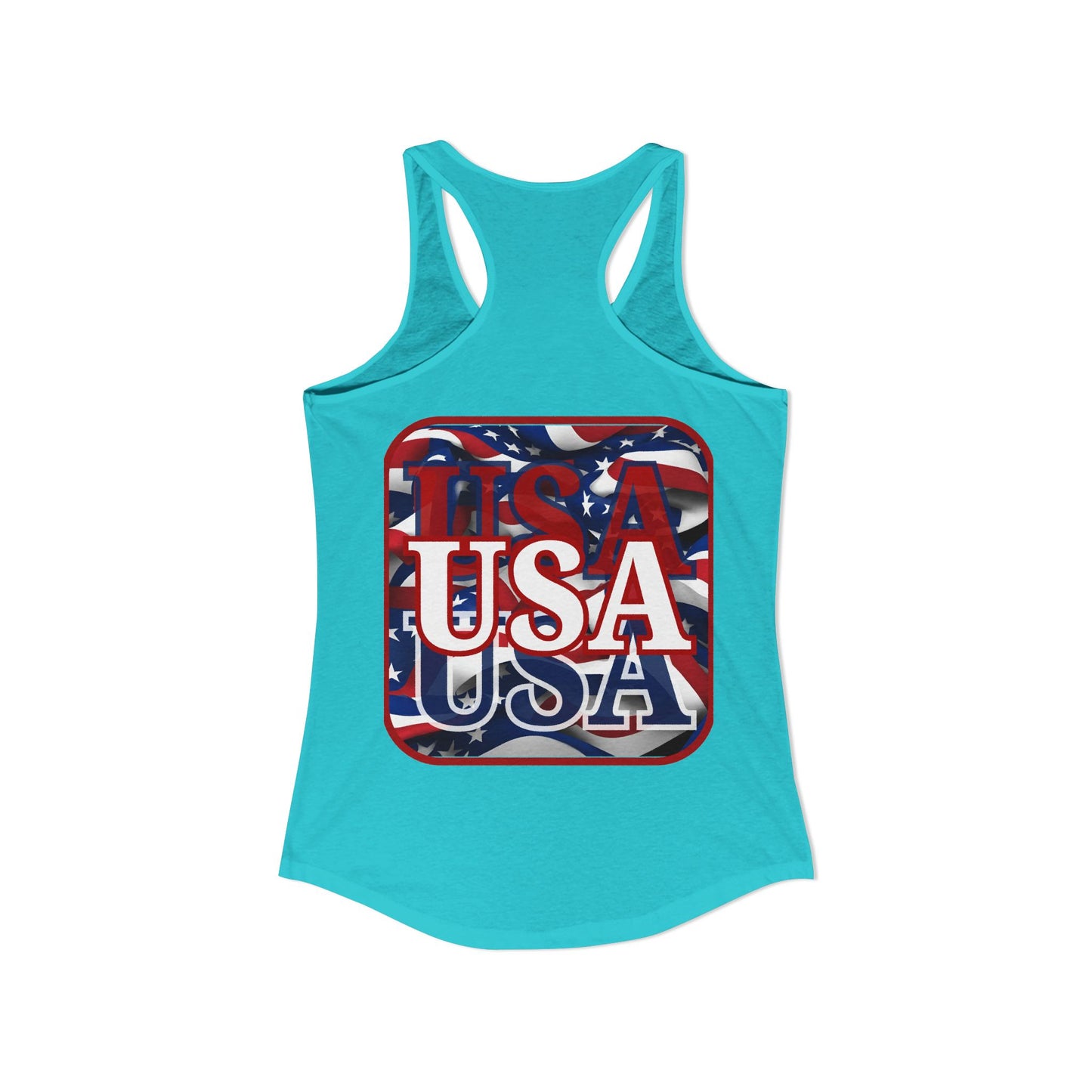 2-sided, Red WHITE and Blue USA Patriot Women's Racerback Tank Top by theGreenDragonTavern.shop