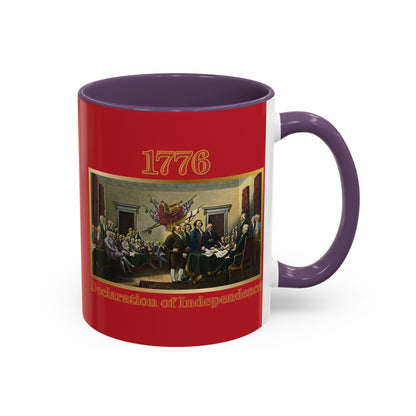 Declaration of Independence Red Accent Mug by theGreenDragonTavern.shop