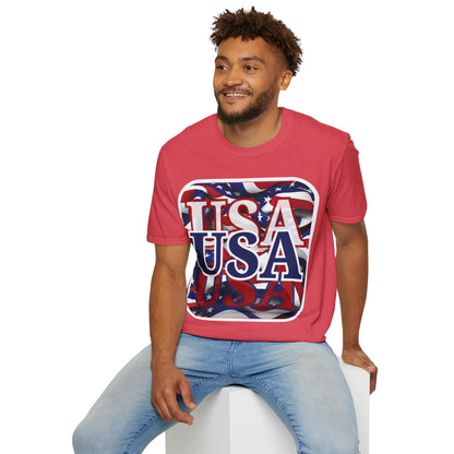 Red White and BLUE USA Patriot Light colors Unisex T-Shirt by theGreenDragonTavern.shop