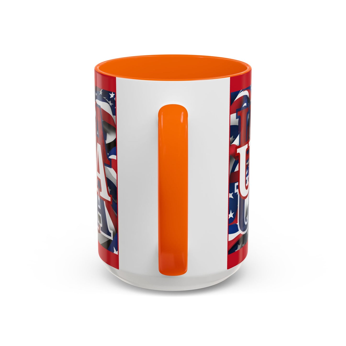 USA White font Center Patriot Red Accent Mug by theGreenDragonTavern.shop