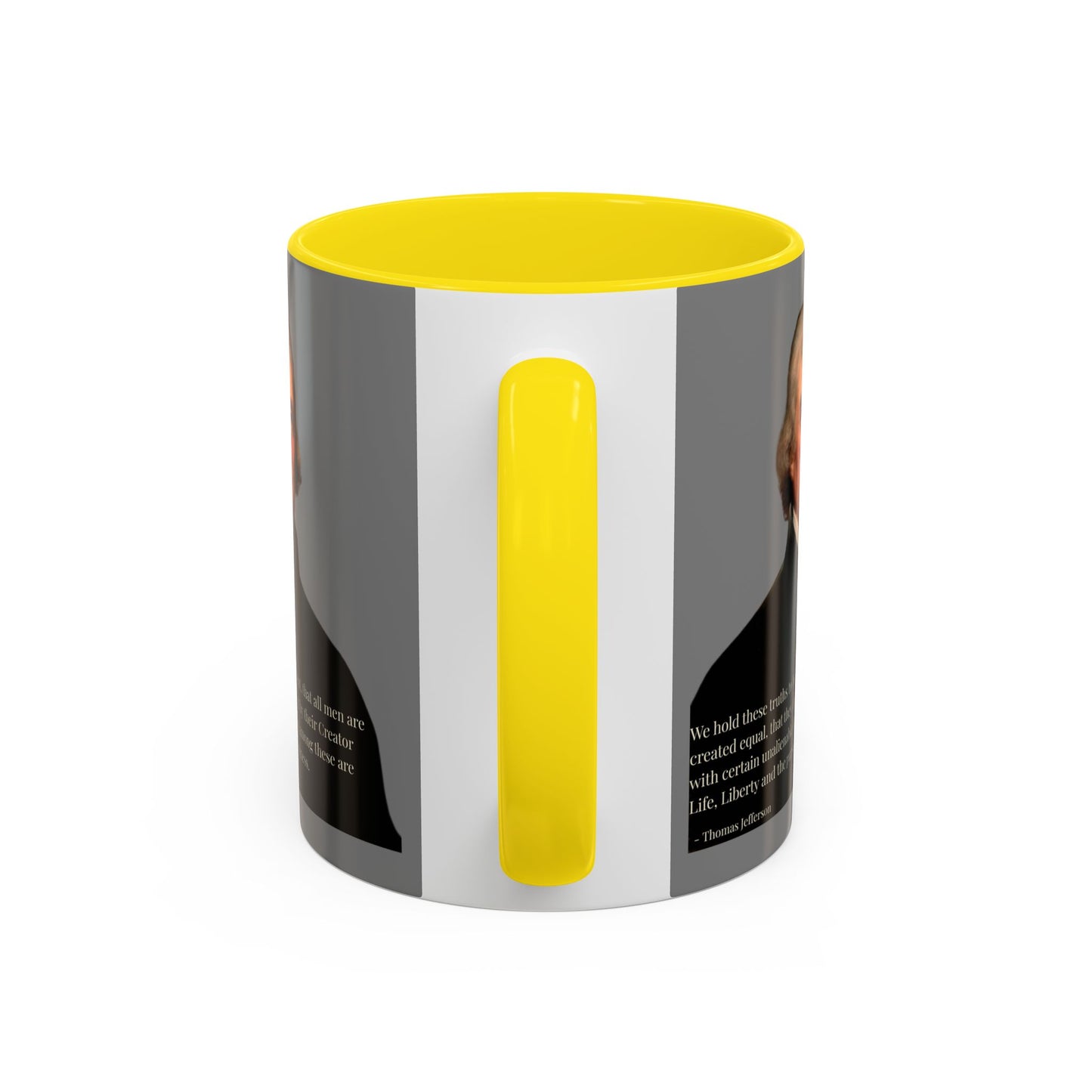 We hold these truths to be self-evident Grey Accent Mug by theGreenDragonTavern.shop