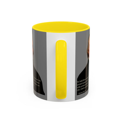 We hold these truths to be self-evident Grey Accent Mug by theGreenDragonTavern.shop