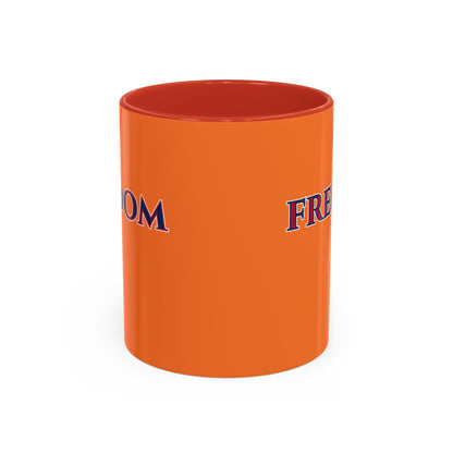 Freedom, Orange Accent Mug by theGreenDragonTavern.shop
