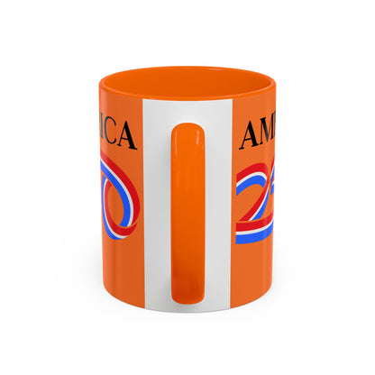 America 250 Orange Accent Mug by theGreenDragonTavern.shop