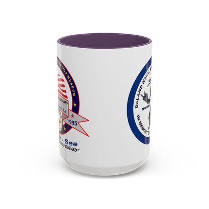 DNASM 2-sided, Founding & Student Art w/Navy Ring White Accent Mug by theGreenDragonTavern.shop