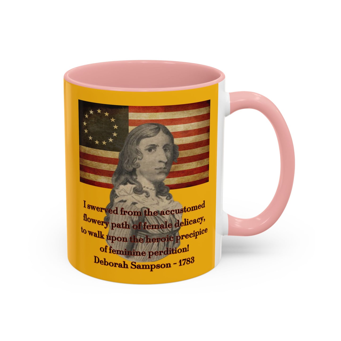 Deborah Sampson, America's Mulan Yellow Accent Mug by theGreenDragonTavern.shop