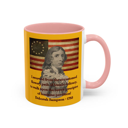 Deborah Sampson, America's Mulan Yellow Accent Mug by theGreenDragonTavern.shop
