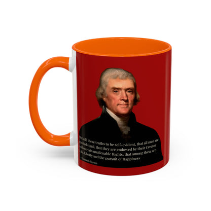 We hold these truths to be self-evident Red Accent Mug by theGreenDragonTavern.shop