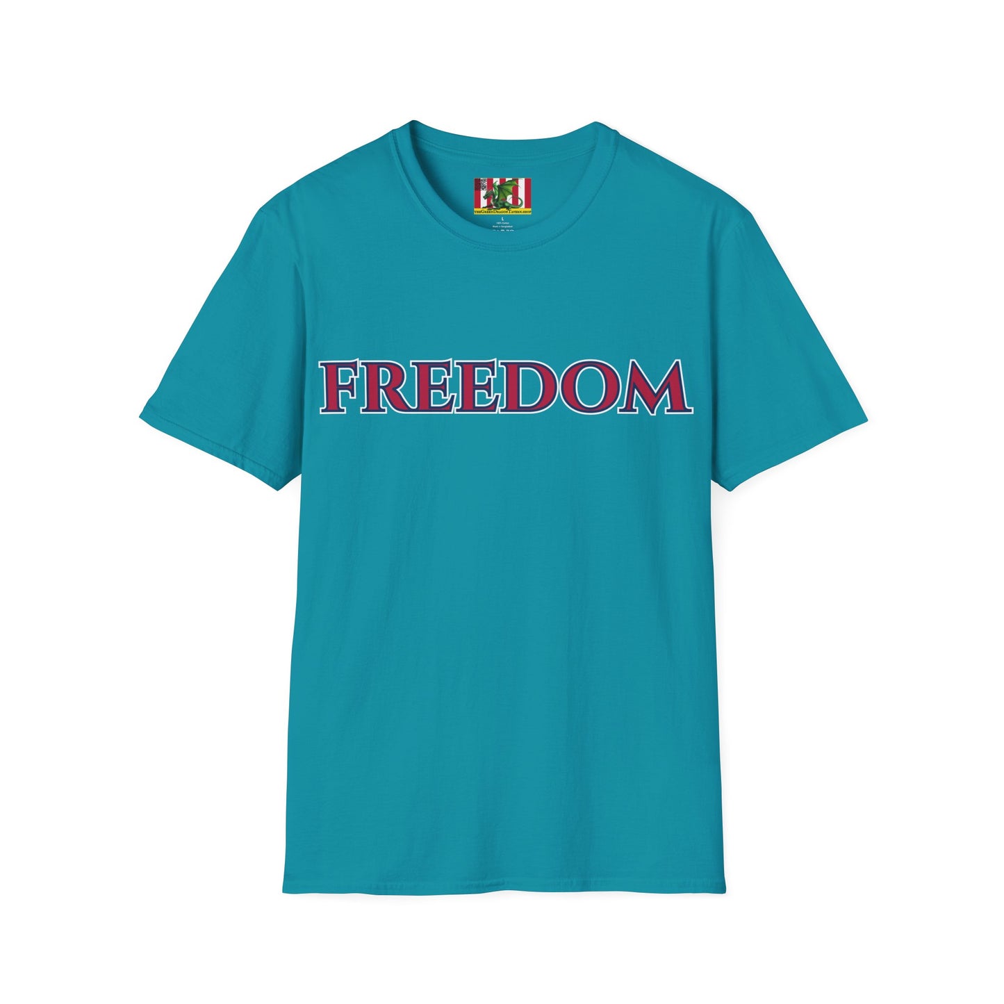 Freedom, Red font, Dark colors Unisex T-Shirt by theGreenDragonTavern.shop
