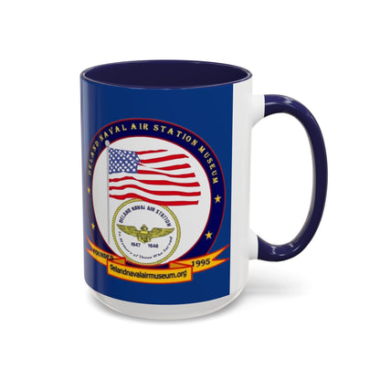 DeLand Naval Air Station Museum Blue Accent Mug by theGreenDragonTavern.shop