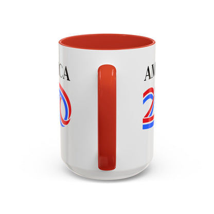 America 250 White Accent Mug by theGreenDragonTavern.shop