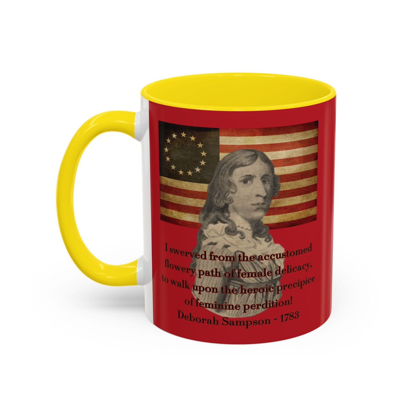 Deborah Sampson, America's Mulan Red Accent Mug by theGreenDragonTavern.shop