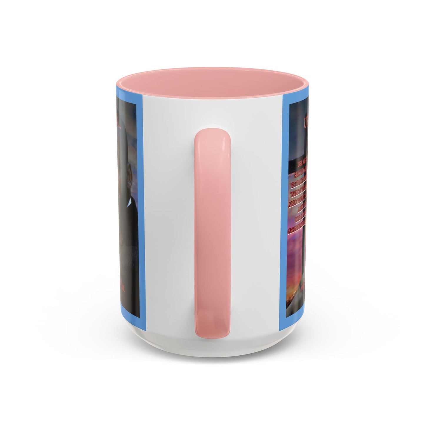 Use Me God, MLK Jr Blue Accent Mug by theGreenDragonTavern.shop
