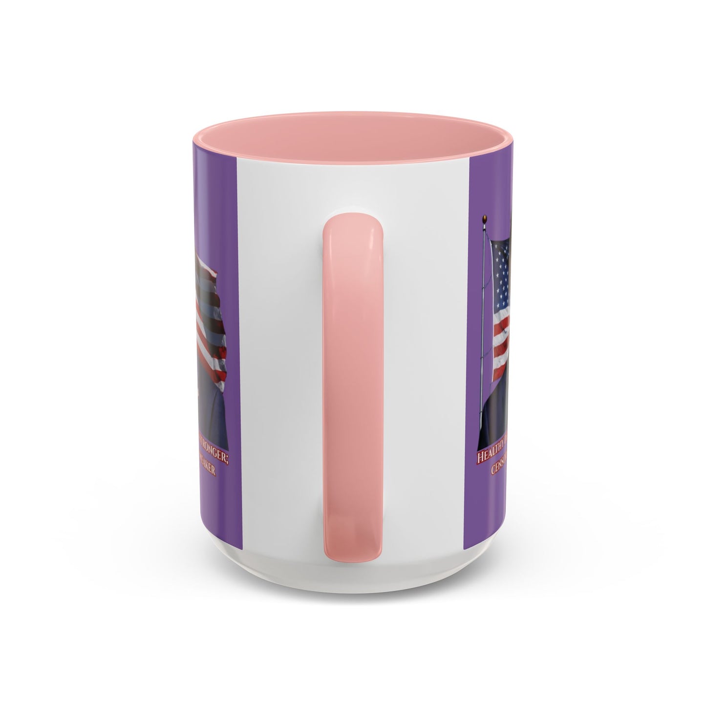Charlie Kirk, Healthy Debate Light Purple Accent Mug by theGreenDragonTavern.shop