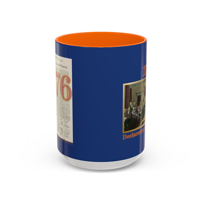 Declaration of Independence Dark Blue Accent Mug by theGreenDragonTavern.shop