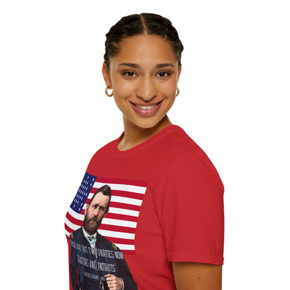 "Traitors and Patriots" Ulysses Grant Light colors Unisex T-Shirt by theGreenDragonTavern.shop
