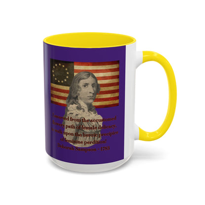 Deborah Sampson, America's Mulan Dark Purple Accent Mug by theGreenDragonTavern.shop