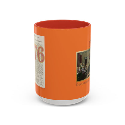 Declaration of Independence Orange Accent Mug by theGreenDragonTavern.shop