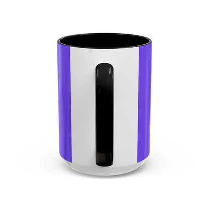 Hula Girl Packin' Heat Light Purple Accent Mug by theGreenDragonTavern.shop