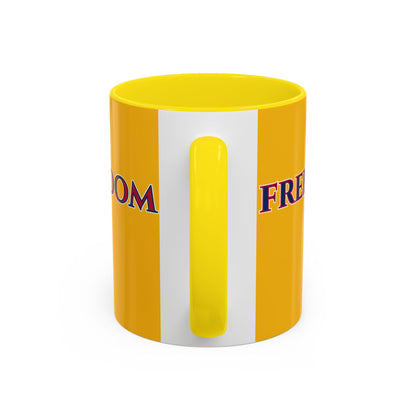 Freedom, Yellow Accent Mug by theGreenDragonTavern.shop
