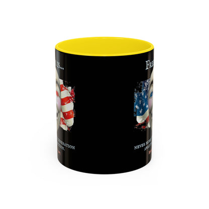 Ronald Reagan Freedom Vendetta Black Accent Mug by theGreenDragonTavern.shop